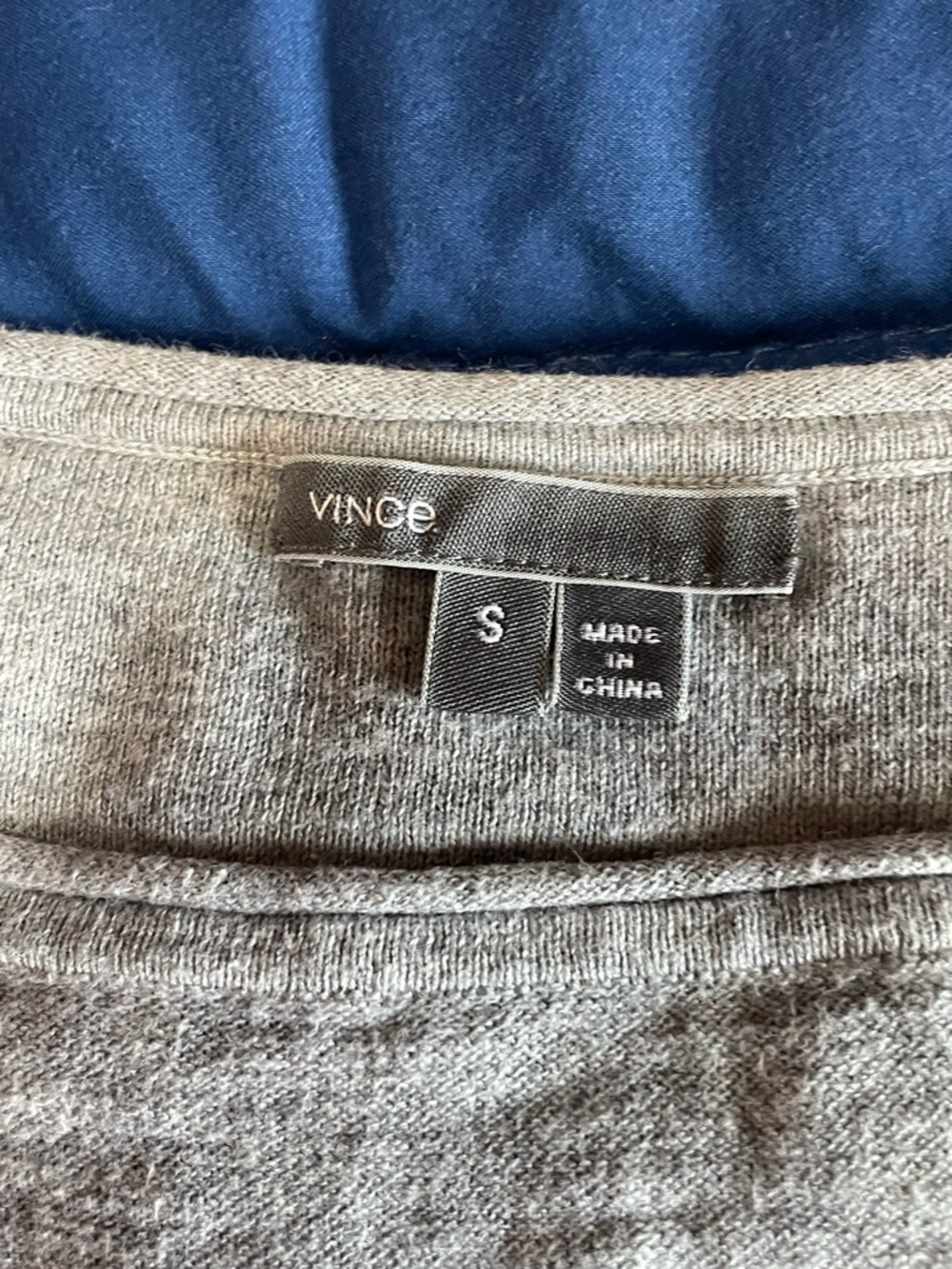 Vince. Cotton Classic Solid Crewneck Top Women's Size Small Gray/Black Lot Of 2 - Picture 2 of 13